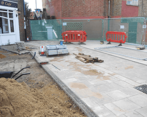 Fellowship paving works July 2020 in progress